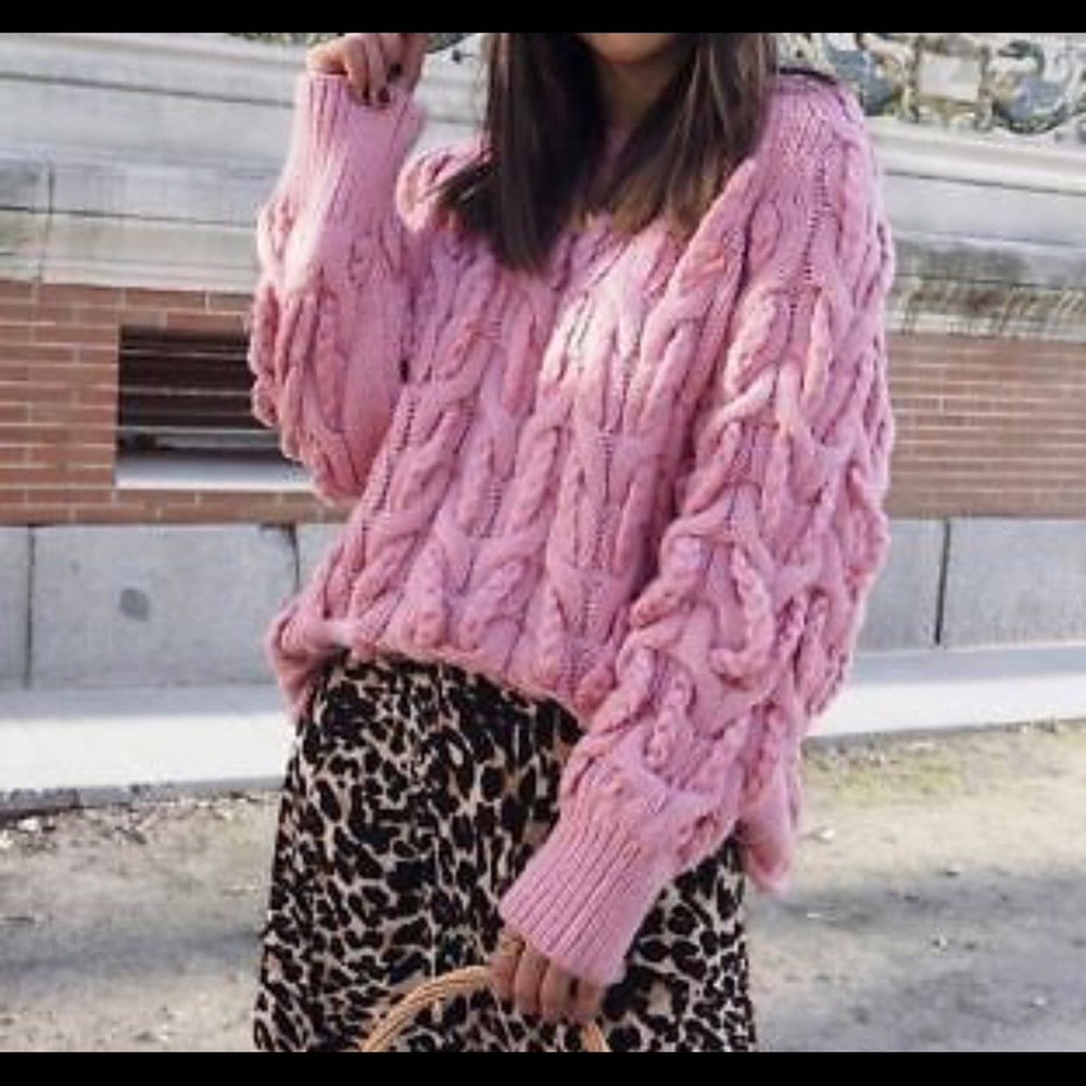 Zara cable knit sweater